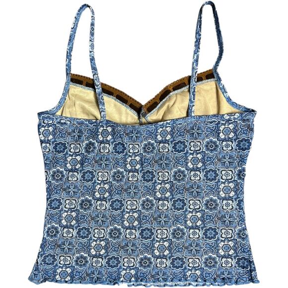 Xhilaration Boho Y2K Floral Tile Cami Tank Top - Picture 2 of 5